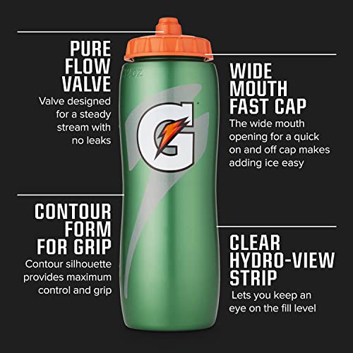 Gatorade Squeeze Bottle, Green, BPA Free, Multiple Sizes