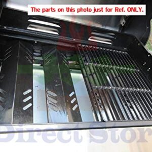 Direct store Parts Kit DG153 Replacement for Chargriller 3001,3008,3030,4000,5050,5252; King Griller 3008,5252 Gas Grill (SS Burner + Porcelain Steel Heat Plate + Porcelain Cast Iron Cooking Grid)