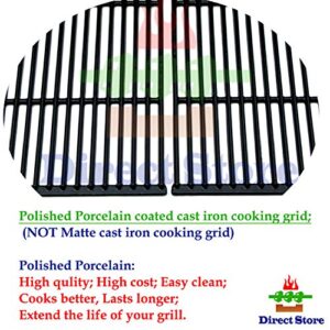 Direct store Parts Kit DG153 Replacement for Chargriller 3001,3008,3030,4000,5050,5252; King Griller 3008,5252 Gas Grill (SS Burner + Porcelain Steel Heat Plate + Porcelain Cast Iron Cooking Grid)
