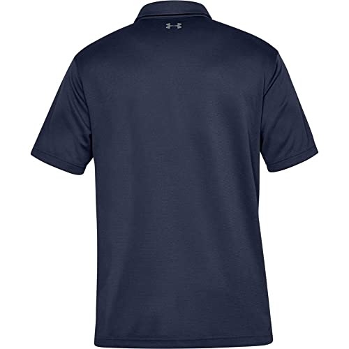 Under Armour Men's Tech Golf Polo , Midnight Navy (410)/Graphite , Large