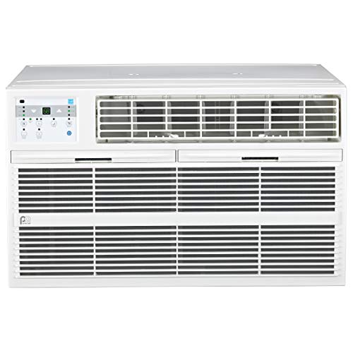 PerfectAire 4PATW8000 8,000 BTU Thru-the-Wall Air Conditioner with Remote Control, EER 10.6, 300-350 Sq. Ft. Coverage, White, 8,000 BTU 115V