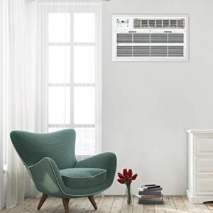 PerfectAire 4PATW8000 8,000 BTU Thru-the-Wall Air Conditioner with Remote Control, EER 10.6, 300-350 Sq. Ft. Coverage, White, 8,000 BTU 115V