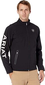 ariat male new team softshell jacket black x-large