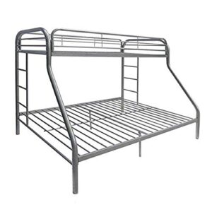 acme tritan twin xl/queen bunk bed - 02052si - silver