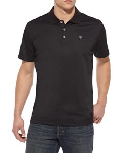 ariat men's tek polo - black, x-large tall