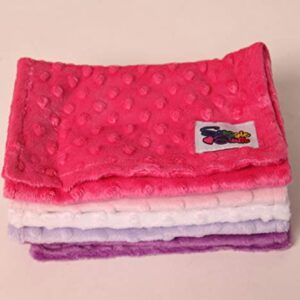 Snuggle Stuffs Baby 5 Pack Minky Dot Burp Cloths - Girls