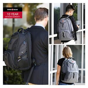 SwissGear 1900 Scansmart TSA 17-Inch Laptop Backpack, Gray Heather