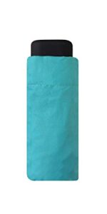 smati mini compact folding umbrella - pocket size 18cm, windproof, 200g ultra light, manual, travel umbrella, mixed umbrella, turquoise color