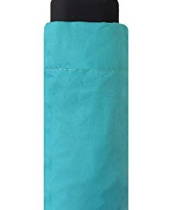 SMATI Mini compact folding umbrella - Pocket size 18cm, windproof, 200g ultra light, manual, travel umbrella, mixed umbrella, TURQUOISE color