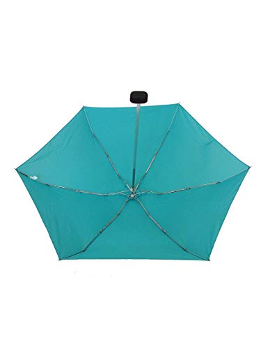 SMATI Mini compact folding umbrella - Pocket size 18cm, windproof, 200g ultra light, manual, travel umbrella, mixed umbrella, TURQUOISE color