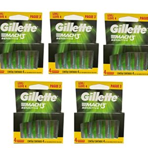 Gillette Mach 3 Sensitive Razor Refill 20 Cartridges