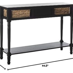 Safavieh Home Collection Christa Distressed Black 3-Drawer Storage Console Table