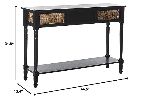 Safavieh Home Collection Christa Distressed Black 3-Drawer Storage Console Table