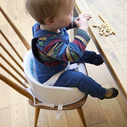 Prince Lionheart Squish Booster Seat, Gray, 3-Point Harness Dual-Strap System, Easy to Wipe Clean, Lightweight