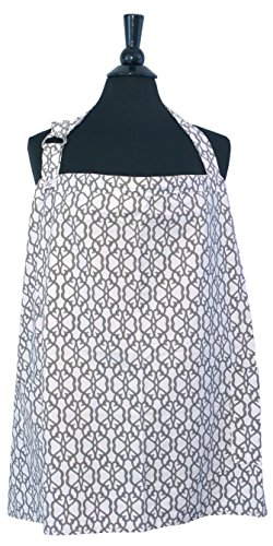 LK Baby Nursing Cover for Breastfeeding Privacy Soft 100% Cotton in Grey White