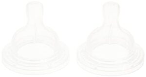 philips avent anti-colic nipple, clear, 2 slow flow, 2 count