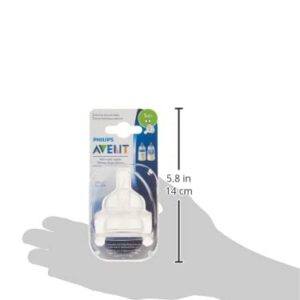 Philips AVENT Anti-Colic Nipple, Clear, 2 Slow Flow, 2 Count