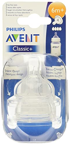 Philips ID SCF424/27 Philips Avent Anti-Colic Nipple, Fast Flow 6m+, 2 pack