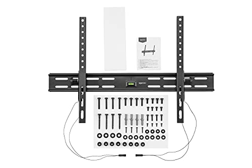 Amazon Basics Heavy-Duty Tilting TV Wall Mount for 37" to 80" TVs up to 120 lbs, Black