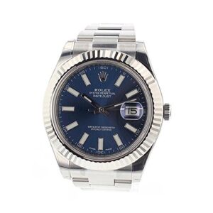 rolex datejust ii 41mm steel blue dial men's watch 116334
