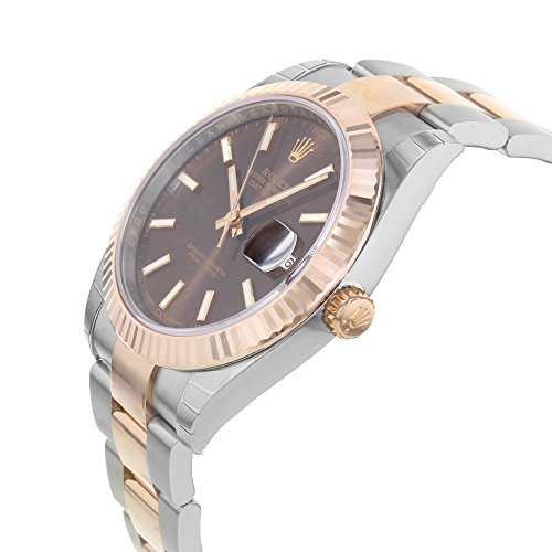 Rolex Datejust Ii 41mm Chocolate Dial Rose Gold and Steel Men's Watch 126331