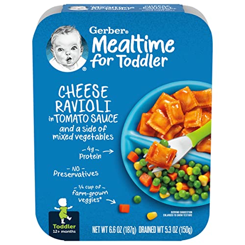 Gerber Graduates Cheese Ravioli in Tomato Sauce with Mixed Vegetables, 6.6 Ounce