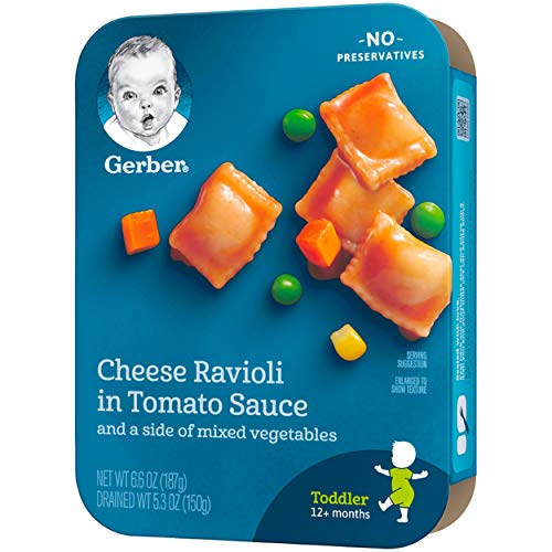 Gerber Graduates Cheese Ravioli in Tomato Sauce with Mixed Vegetables, 6.6 Ounce
