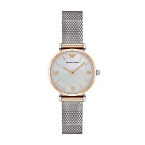 emporio armani women's ar2068 retro two tone quartz watch
