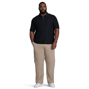 IZOD Men's Big and Tall Advantage Performance Solid Polo, Black, 2X-Large Tall