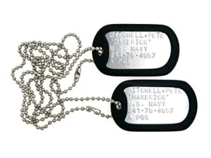 stainless steel military dog tag set halloween costume