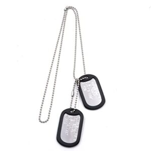 Stainless Steel Military Dog Tag Set Halloween Costume