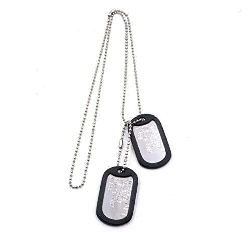 Stainless Steel Military Dog Tag Set Halloween Costume