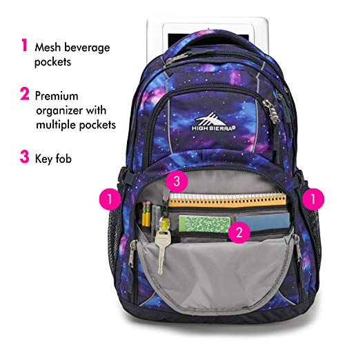 High Sierra Swerve Laptop Backpack, Cosmos/Midnight Blue, One Size