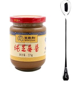 wang zhihe pure sesame paste + free one ninechef spoon (1 bottle)