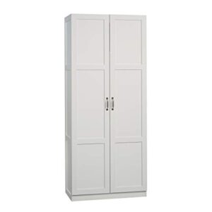 sauder select storage cabinet, l: 29.61" x w: 16.02" x h: 71.50", white finish