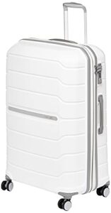 samsonite freeform hardside expandable with double spinner wheels, checked-large 28-inch, white