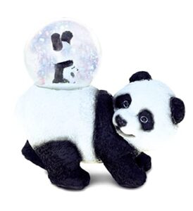 cota global panda snow globe - wildlife animal water globe figurine with sparkling glitter, zoo collectible novelty ornament for home decor, for birthdays, christmas, valentine – 45mm