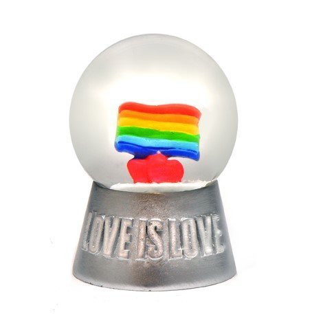 LGBT Gay Pride Love Is Love Mini Rainbow Snow Globe 45 mm Pride Month