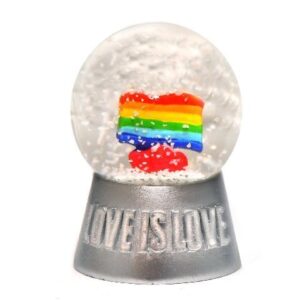 LGBT Gay Pride Love Is Love Mini Rainbow Snow Globe 45 mm Pride Month