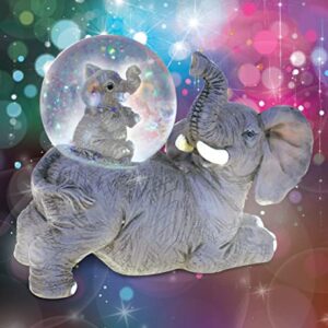 COTA Global Elephant Snow Globe - Wildlife Animal Water Globe Figurine with Sparkling Glitter, Zoo Collectible Novelty Ornament for Home Decor, for Birthdays, Christmas, Valentine - 45mm