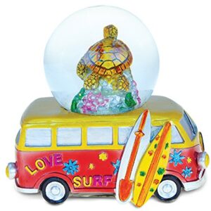 COTA Global Van with Sea Turtle Snow Globe - Water Globe Figurine with Sparkling Glitter, Collectible Novelty Ornament for Home Decor, for Birthdays, Christmas, and Valentine's Day - 65mm