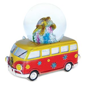 COTA Global Van with Sea Turtle Snow Globe - Water Globe Figurine with Sparkling Glitter, Collectible Novelty Ornament for Home Decor, for Birthdays, Christmas, and Valentine's Day - 65mm