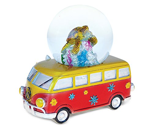 COTA Global Van with Sea Turtle Snow Globe - Water Globe Figurine with Sparkling Glitter, Collectible Novelty Ornament for Home Decor, for Birthdays, Christmas, and Valentine's Day - 65mm