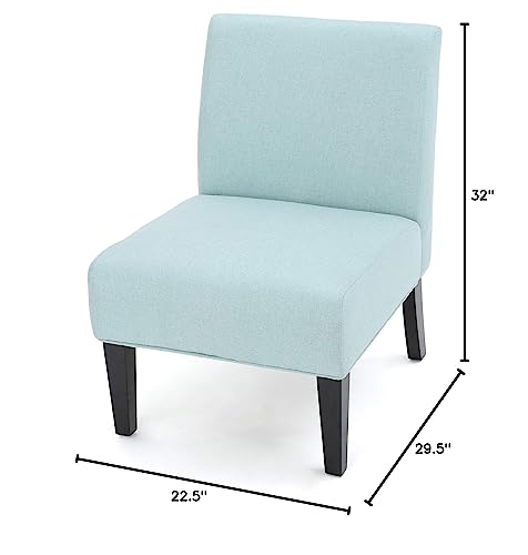 Christopher Knight Home Kassi Fabric Accent Chair, Light Blue