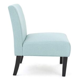 Christopher Knight Home Kassi Fabric Accent Chair, Light Blue