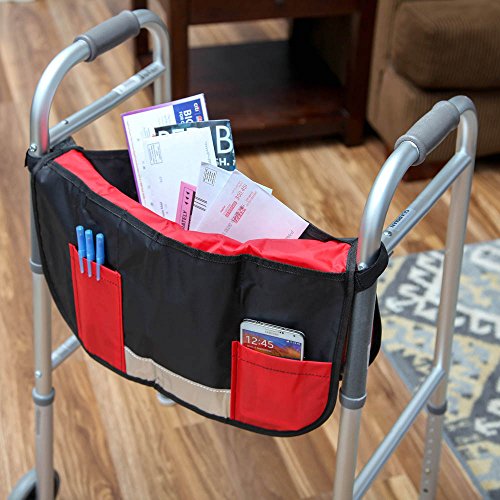 Home-X - Walker or Wheelchair Pocket Pouch, Easy-to-Access Organizer Works Great for Folding Wheelchairs and Walkers Alike