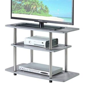 Convenience Concepts Designs2Go 3-Tier TV Stand, 31.5", Gray