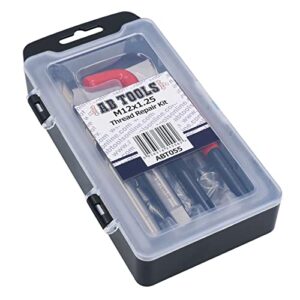 AB Tools-Neilsen M12 x 1.25mm Thread/Tap Repair Cutter kit helicoil 15pc Set Damaged Thread