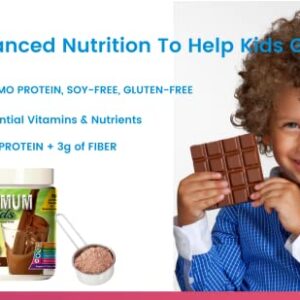 Maximum Kids Complete Organic Powder Mix. Great Tasting, Easy to use, Complete Nutritional Drink with 26 Vitamins and Minerals, 20g of Plant Protein, 3g of Fiber. Kid Tested. Parents Approved.