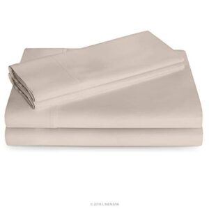 linenspa 600 thread count ultra soft cotton blend pillowcases, set of 2 - queen - sand